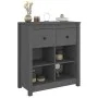 Aparador de madera maciza de pino gris 70x35x80 cm de vidaXL, Aparadores - Ref: Foro24-813766, Precio: 77,22 €, Descuento: %