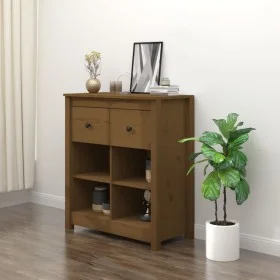 Aparador de madera maciza de pino marrón miel 70x35x80 cm de vidaXL, Aparadores - Ref: Foro24-813767, Precio: 73,17 €, Descue...