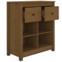 Aparador de madera maciza de pino marrón miel 70x35x80 cm de vidaXL, Aparadores - Ref: Foro24-813767, Precio: 73,91 €, Descue...
