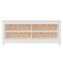 Banco zapatero madera maciza de pino blanco 110x38x45,5 cm de vidaXL, Zapateros y organizadores de calzado - Ref: Foro24-8137...