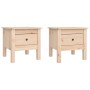 Mesa auxiliar 2 unidades de madera maciza de pino 40x40x39 cm de vidaXL, Mesas auxiliares - Ref: Foro24-813785, Precio: 70,79...