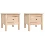 Side table 2 units of solid pine wood 40x40x39 cm by vidaXL, Side tables - Ref: Foro24-813785, Price: 70,02 €, Discount: %