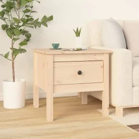 Solid pine wood side table 50x50x49 cm by vidaXL, Side tables - Ref: Foro24-813794, Price: 48,92 €, Discount: %