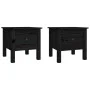 Mesa auxiliar 2 uds de madera maciza de pino negro 40x40x39 cm de vidaXL, Mesas auxiliares - Ref: Foro24-813793, Precio: 45,1...