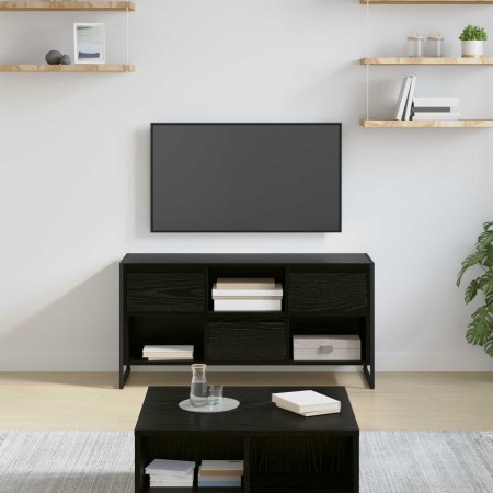 Gabinete de TV con cajón Roble Negro 100 x 36 x 49,5 cm en Muebles TV | Comprar online en Foru.es