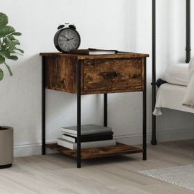 Mesita de noche madera de ingeniería roble ahumado 44x45x58 cm de vidaXL, Mesitas de noche - Ref: Foro24-825847, Precio: 40,5...