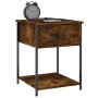 Mesita de noche madera de ingeniería roble ahumado 44x45x58 cm de vidaXL, Mesitas de noche - Ref: Foro24-825847, Precio: 40,5...