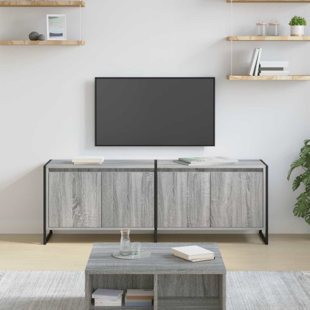 Gabinete de TV Gris Sonoma 140 x 36 x 49.5 cm en Muebles TV | Comprar online en Foru.es