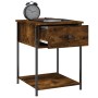 Mesita de noche madera de ingeniería roble ahumado 44x45x58 cm de vidaXL, Mesitas de noche - Ref: Foro24-825847, Precio: 40,5...