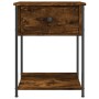 Mesita de noche madera de ingeniería roble ahumado 44x45x58 cm de vidaXL, Mesitas de noche - Ref: Foro24-825847, Precio: 40,5...