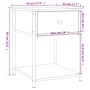 Mesita de noche madera de ingeniería roble ahumado 44x45x58 cm de vidaXL, Mesitas de noche - Ref: Foro24-825847, Precio: 40,5...