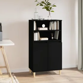 Aparador alto madera contrachapada negro 60x36x110 cm de vidaXL, Aparadores - Ref: Foro24-821221, Precio: 78,43 €, Descuento: %