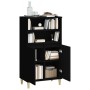 Aparador alto madera contrachapada negro 60x36x110 cm de vidaXL, Aparadores - Ref: Foro24-821221, Precio: 79,34 €, Descuento: %