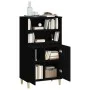 Aparador alto madera contrachapada negro 60x36x110 cm de vidaXL, Aparadores - Ref: Foro24-821221, Precio: 78,43 €, Descuento: %