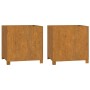 Jardineras con patas 2 udss acero corten oxidado 49x47x50 cm de vidaXL, Maceteros y jardineras - Ref: Foro24-823683, Precio: ...