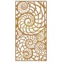 Adorno de pared de jardín acero corten diseño conchas 105x55 cm de vidaXL, Carteles, copias y arte visual - Ref: Foro24-82447...