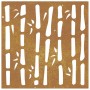 Adorno de pared de jardín acero corten diseño bambú 55x55 cm de vidaXL, Carteles, copias y arte visual - Ref: Foro24-824482, ...