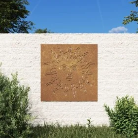 Garden wall decoration made of corten steel, sun design, 55x55 cm. by vidaXL, Posters, prints and visual art - Ref: Foro24-82...