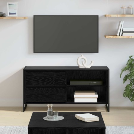 Gabinete de TV con cajón Roble Negro 100 x 36 x 49,5 cm en Muebles TV | Comprar online en Foru.es