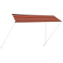 Toldo retráctil naranja y marrón 350x150 cm en Toldos | Comprar online en Foru.es