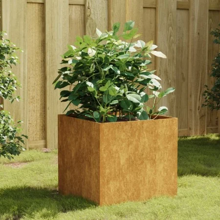 Jardinera de acero corten 40x41x40 cm de vidaXL, Maceteros y jardineras - Ref: Foro24-824518, Precio: 64,75 €, Descuento: %
