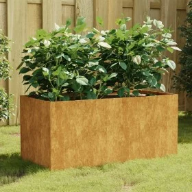 Maceta de acero corten 80x40x40 cm de vidaXL, Maceteros y jardineras - Ref: Foro24-824519, Precio: 82,99 €, Descuento: %