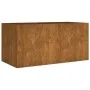 Maceta de acero corten 80x40x40 cm de vidaXL, Maceteros y jardineras - Ref: Foro24-824519, Precio: 82,99 €, Descuento: %