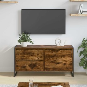 Gabinete de TV con cajón Roble Humo 100 x 36 x 49.5 cm en Muebles TV | Comprar online en Foru.es