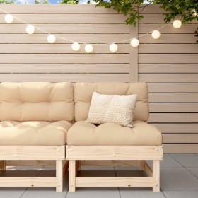 Sofá central con cojines madera maciza de pino de vidaXL, Sofás modulares de exterior - Ref: Foro24-825429, Precio: 85,97 €, ...