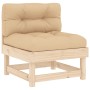 Sofá central con cojines madera maciza de pino de vidaXL, Sofás modulares de exterior - Ref: Foro24-825429, Precio: 85,97 €, ...