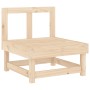Sofá central con cojines madera maciza de pino de vidaXL, Sofás modulares de exterior - Ref: Foro24-825429, Precio: 85,97 €, ...