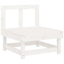 Sofá central con cojines madera maciza de pino blanco de vidaXL, Sofás modulares de exterior - Ref: Foro24-825430, Precio: 96...