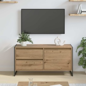 Gabinete de TV con cajón Roble Artesanal 100 x 36 x 49.5 cm en Muebles TV | Comprar online en Foru.es