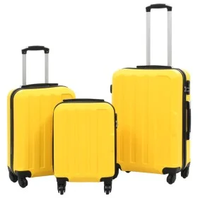 Juego de maletas rígidas con ruedas trolley amarillo ABS de vidaXL, Maletas - Ref: Foro24-91876, Precio: 112,22 €, Descuento: %