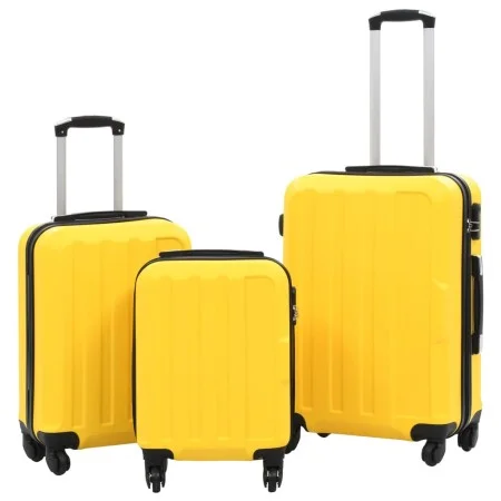 Juego de maletas rígidas con ruedas trolley amarillo ABS de vidaXL, Maletas - Ref: Foro24-91876, Precio: 112,22 €, Descuento: %