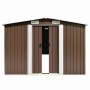 Caseta de jardín metal marrón 257x392x181 cm de vidaXL, Cobertizos - Ref: Foro24-143347, Precio: 433,42 €, Descuento: %