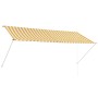 Toldo retráctil 300x150 cm amarillo y blanco de vidaXL, Toldos - Ref: Foro24-143755, Precio: 66,01 €, Descuento: %