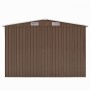 Caseta de jardín metal marrón 257x392x181 cm de vidaXL, Cobertizos - Ref: Foro24-143347, Precio: 433,42 €, Descuento: %