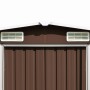 Caseta de jardín metal marrón 257x392x181 cm de vidaXL, Cobertizos - Ref: Foro24-143347, Precio: 433,42 €, Descuento: %