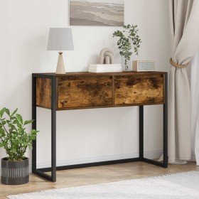 Mesa Auxiliar Roble Humo 100 x 36 x 75 cm Madera contrachapada en Mesas auxiliares | Comprar online en Foru.es