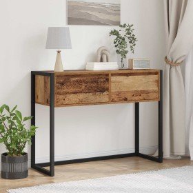 Mesa Auxiliar con cajón Madera Vieja 100 x 36 x 75 cm en Mesas auxiliares | Comprar online en Foru.es