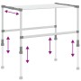 Tendedero de ropa aluminio 83x(50-55)x(40-85) cm de vidaXL, Tendederos y perchas - Ref: Foro24-154601, Precio: 66,85 €, Descu...