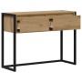 Mesa Auxiliar con cajón Roble Artesanal 100 x 36 x 75 cm en Mesas auxiliares | Comprar online en Foru.es