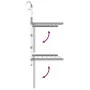Tendedero para balcón aluminio 54x25x42 cm de vidaXL, Tendederos y perchas - Ref: Foro24-154604, Precio: 30,84 €, Descuento: %