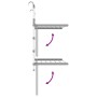 Tendedero para balcón aluminio 54x25x42 cm de vidaXL, Tendederos y perchas - Ref: Foro24-154604, Precio: 29,09 €, Descuento: %