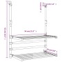 Tendedero para balcón aluminio 54x25x42 cm de vidaXL, Tendederos y perchas - Ref: Foro24-154604, Precio: 29,09 €, Descuento: %