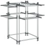 Tendedero para ropa aluminio 107x107x120 cm de vidaXL, Tendederos y perchas - Ref: Foro24-154606, Precio: 102,15 €, Descuento: %