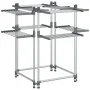 Tendedero para ropa aluminio 107x107x120 cm de vidaXL, Tendederos y perchas - Ref: Foro24-154606, Precio: 100,53 €, Descuento: %