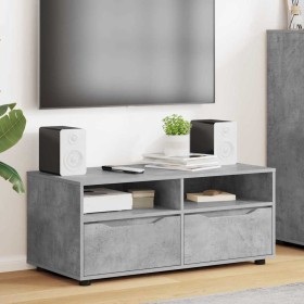 Gabinete de TV con cajón Gris Concreto 100 x 48 x 43 cm en Muebles TV | Comprar online en Foru.es