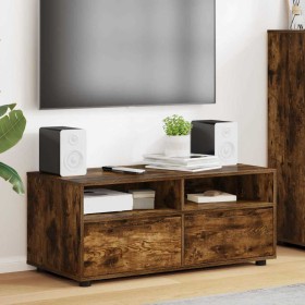 Gabinete de TV con cajón Roble ahumado 100 x 48 x 43 cm en Muebles TV | Comprar online en Foru.es